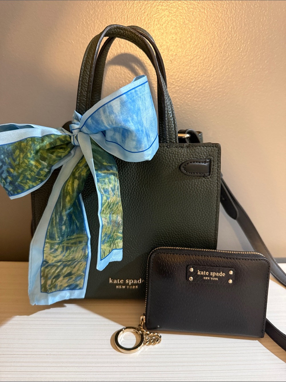 Kate Spade Lane Small Satchel w/ matching wallet. Includes scarf.